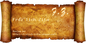 Frölich Zita névjegykártya